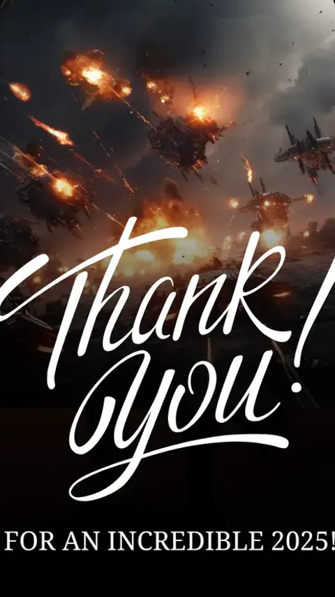 Cinematic thank-you social card